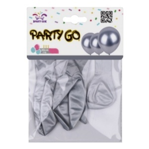 Balon argintiu 22cm 8/set Party go FA0844