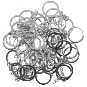 Baza breloc cu zale argintiu inchis 2,8cm 50/set