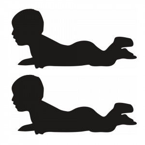 Bebe carton negru 14x7cm 2/set