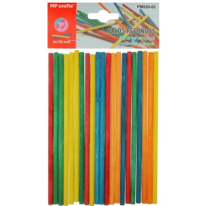 Betisoare lemn 0,5x15cm 20buc/set MP multicolor PM029-02