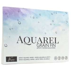 Bloc acuarela Aquarel Grain Fin 24x32cm 300g 18 file Nassau AR0328/GE