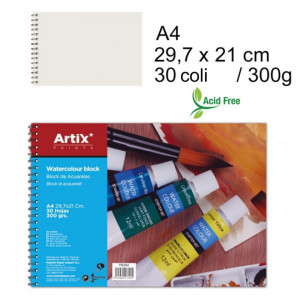 Bloc acuarela cu spira fara acid 300g 30 file Artix PB383/384/385 - Img 4