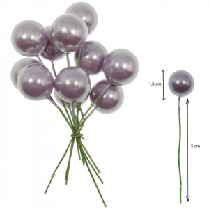 Bobite sidefate 1,8cm cu tija 10/set - Img 3