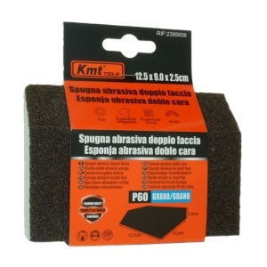 Burete abraziv granulatie 60 cu 4 fete si unghi 45 12,5x9x2,5cm KmtTools 2385656