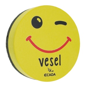 Burete galben rotund pentru tabla magnetica 8cm model 1 ECADA 26002