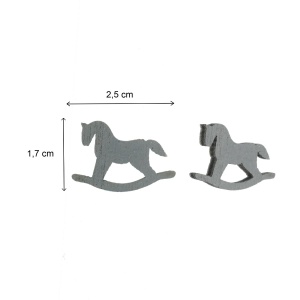 Cal balansoar lemn natur/maro/gri 2,5x1,7cm 62/cutie Canea lf1-114Mix - Img 2