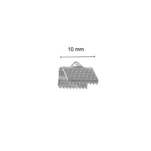 Capat panglica zimtat argintiu 10mm 20g (58buc) - Img 2