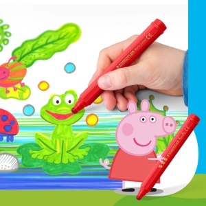 Carioca hexagonala cu varf gros 12 culori/set Noris Junior Peppa Pig ST-329-C12-L1 - Img 5