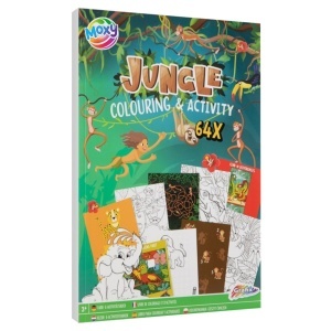 Carte de colorat si activitati 21x29,5cm 64 pagini Jungla Creative Craft 150069