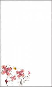 Cartonas martisor model-06 flori 9x5,4cm 10/set