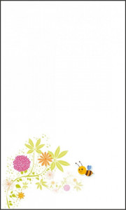 Cartonas martisor model-13 flori 9x5,4cm 10/set