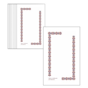 Cartonas martisor model-70 motive traditionale din Muntenia 9x5,4cm 10/set