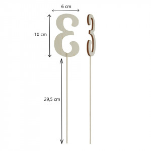 Cifra placaj pe bat 10cm - 3 - Img 2