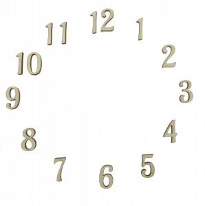Cifra placaj pentru ceas 1,5cm 15/set