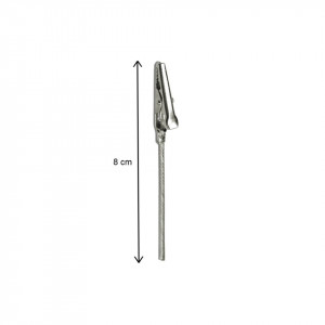 Clema crocodil argintie 8cm 5/set Meyco 65226-G - Img 2
