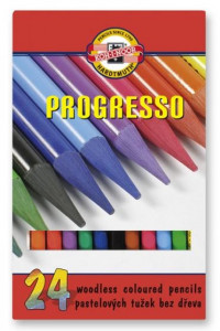 Creion color fara lemn Progresso 24/set Koh-I-Noor K8758-24