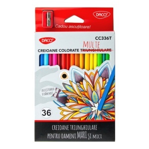 Creion color triunghiular 36/set Daco CC336T