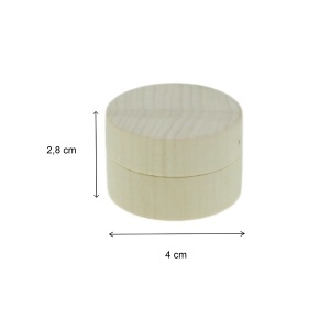 Cutie lemn rotunda 4x2,8cm PZ460 - Img 2