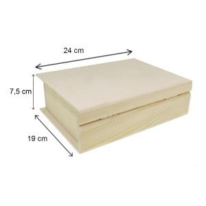 Cutie lemn tip carte 24x19x7,5cm PZ287 - Img 3