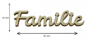 Cuvant placaj -Familie- 2x7,5cm - Img 2