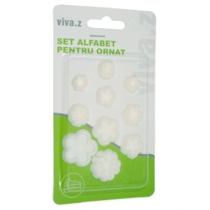 Decupator-matrita plastic floare cu maner 1-2,5cm 10/set T010097