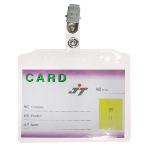 Ecuson orizontal cu clips 6,5x9,5cm
