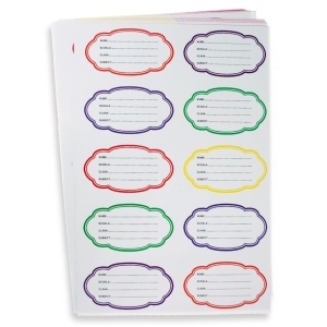 Etichete scolare autoadezive M-9 5x9cm 10 coli x 10 buc/set