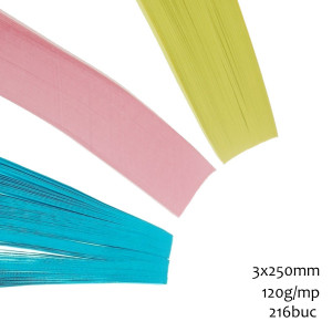 Fasii quilling 3x250mm 120g/mp 216buc