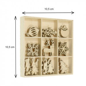 Figurine placaj Craciun-3 3,4-1,8cm 45/set DP Craft DPDN-097 - Img 2
