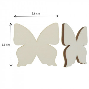 Fluture placaj model-5 5,6x5,5cm 2/set - Img 2