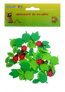 Frunze si buburuze carton buretat adeziv 9g/set Colorarte S1169