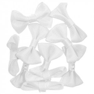 Fundita textil alba 4cm 10/set