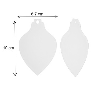 Glob forma conica plexiglas transparent cu gaura 10x6,7cm - Img 2