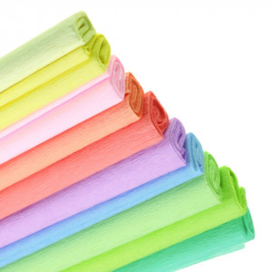 Hartie creponata 10 culori pastel/set 50x200cm Koh-I-Noor K9755-39 - Img 2