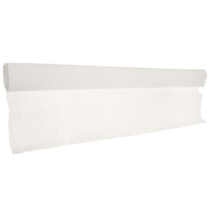 Hartie creponata floristica 50x250cm 54g/mp Colorarte alb H1039