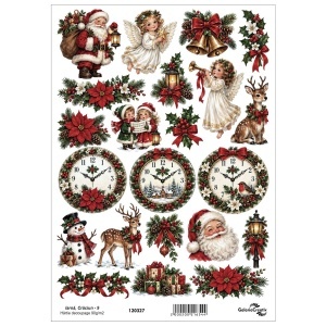 Hartie decoupage Iarna, Craciun - 9 20x27,5cm 90g