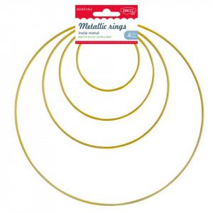 Inel metal auriu 10/15/20/30cm 4/set Daco AD431AU