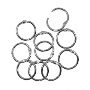 Inel scrapbooking argintiu 1,5cm 10/set Office Cover