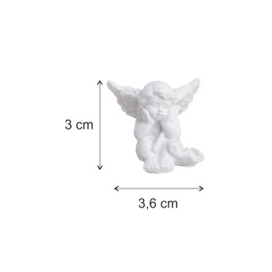Inger ceramica alb 3x3,6cm 2 modele 4/cutie Canea RD23B-6017 - Img 2