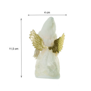 Inger fetita textil cu stea si aripi aurii 11,5cm - Img 2