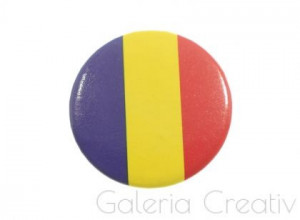 Insigna tricolor rotunda 3cm 3/set