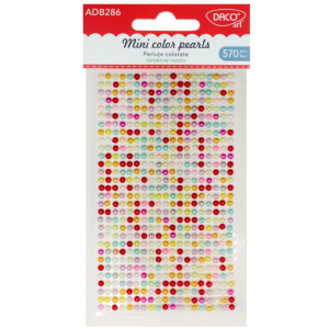 Jumatati perla adeziva multicolor 4mm 570/set Daco ADB286