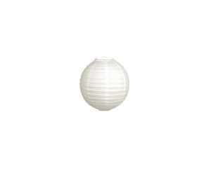 Lampion hartie alb cu suport lumanare pastila 15cm 370458
