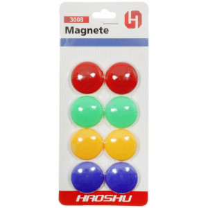 Magnet plastic tabla 3cm 8/set culori diverse CNX m136