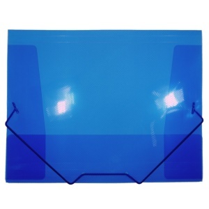 Mapa plastic albastru transparent cu elastic A4 OfficeCover M995
