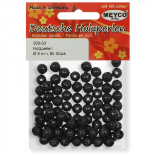 Margele lemn rotunde 8mm 85/set Meyco 308 - Img 3