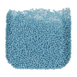 Margele nisip rotunde bleu turcoaz perlat 2mm 60g