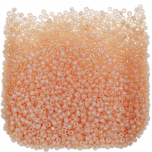 Margele nisip rotunde piersica perlat 2mm 60g