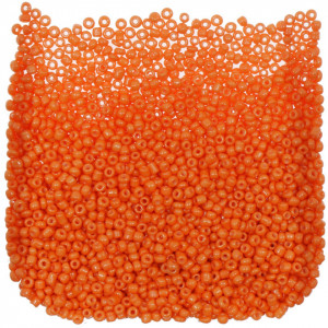 Margele nisip rotunde portocaliu lucios 2mm 60g