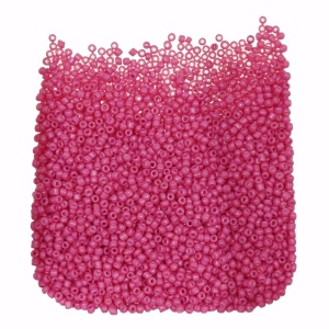 Margele nisip rotunde roz cyclam lucios 2mm 60g